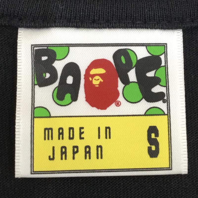 アベイシングエイプ A BATHING APE カットソー 半袖 S 無地 黒 / ブラック /  メンズ USED 古着 中古 10134727