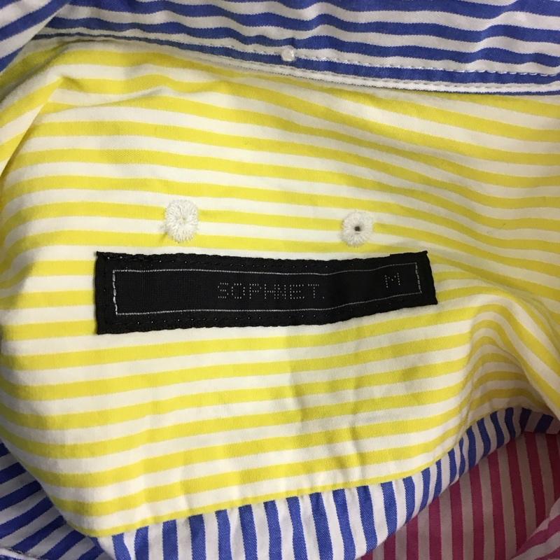 ソフネット SOPHNET. シャツ、ブラウス 長袖 長袖シャツ ストライプシャツ カラーシャツ 長袖カットソー ボタンダウンシャツ M ストライプ マルチカラー / マルチカラー /  メンズ USED 古着 中古 10114714