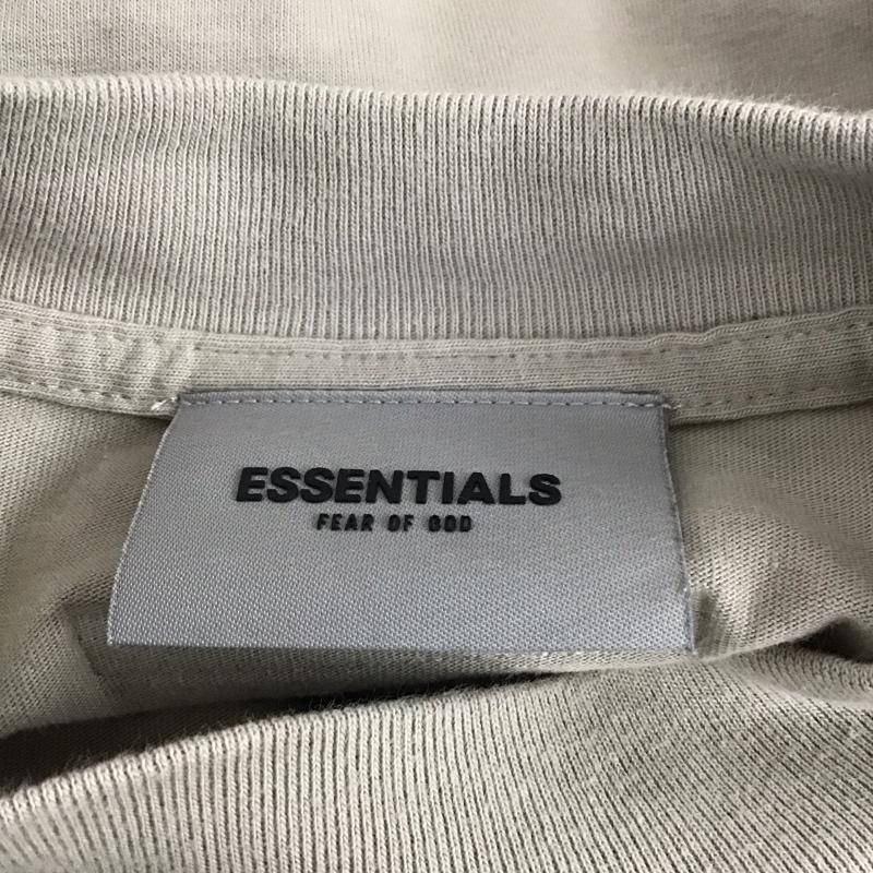 エッセンシャルズ ESSENTIALS カットソー 長袖 長袖カットソー クルーネックカットソー ロングスリーブカットソー プリントTシャツ S ロゴ、文字 ベージュ / ベージュ /  メンズ USED 古着 中古 10122091