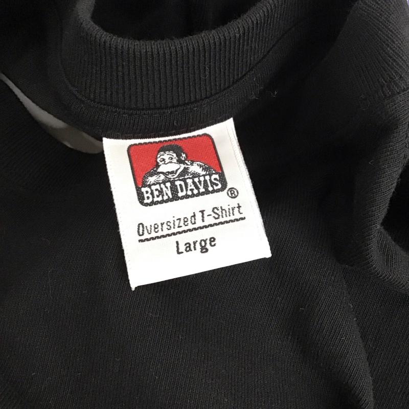 ベンデイビス BEN DAVIS Tシャツ 半袖 半袖カットソー プリントTシャツ クルーネックカットソー L ロゴ、文字 黒 / ブラック /  メンズ USED 古着 中古 10125112