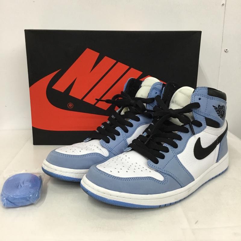 ナイキ NIKE スニーカー スニーカー 555088 134 AIR JORDAN 1 RETRO HIGH OG 28cm 箱有 28.0cm ロゴ、文字 白 / ホワイト / X 黒 / ブラック / X 水色 / ライトブルー /  メンズ USED 古着 中古 10145596