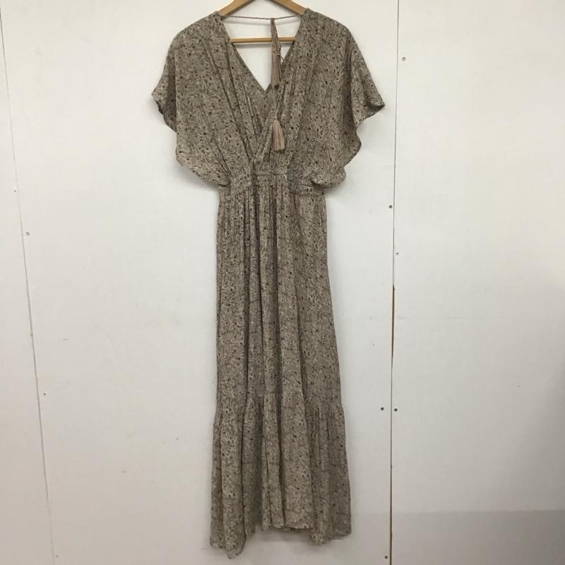 ローズバッド ROSE BUD ワンピース ロングスカート 半袖ロングワンピース フレアスカート ウエスト切り替え FREE プリント マルチカラー / マルチカラー /  レディース USED 古着 中古 10147896