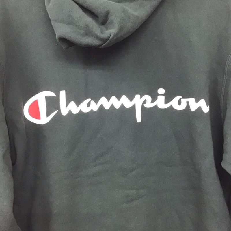 チャンピオン Campion パーカー 長袖 XL 無地 緑 / グリーン /  メンズ USED 古着 中古 10144894