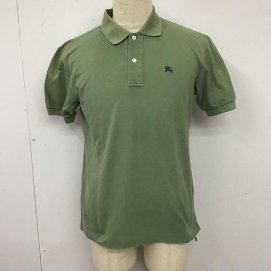 バーバリーズ BURBERRYS ポロシャツ 半袖 半袖ポロシャツ カラーシャツ 半袖カットソー L ロゴ、文字 カーキ / カーキ /  メンズ USED 古着 中古 10112756