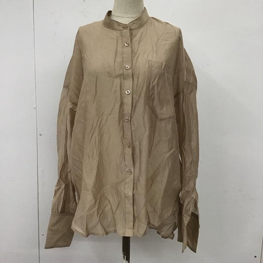 アーバンリサーチ URBAN RESEARCH シャツ、ブラウス 長袖 IT14-23R004 シアーバンドカラーシャツ FREE 無地 ベージュ / ベージュ /  レディース USED 古着 中古 10112646