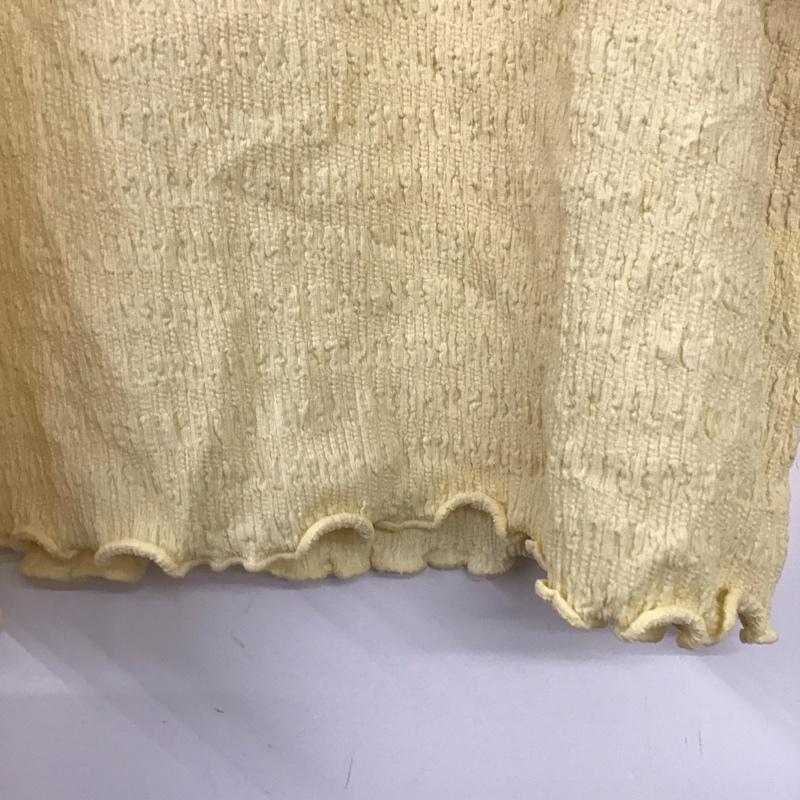 アースミュージックアンドエコロジー earth music&ecology カットソー 長袖 FREE 無地 黄 / イエロー /  レディース USED 古着 中古 10142132