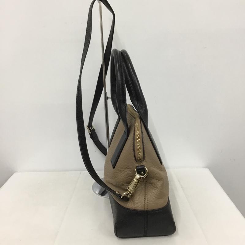 ケイトスペード Kate Spade ハンドバッグ ハンドバッグ バイカラー ショルダー 2WAY ロゴ、文字 黒 / ブラック / X ベージュ / ベージュ /  レディース USED 古着 中古 10148462