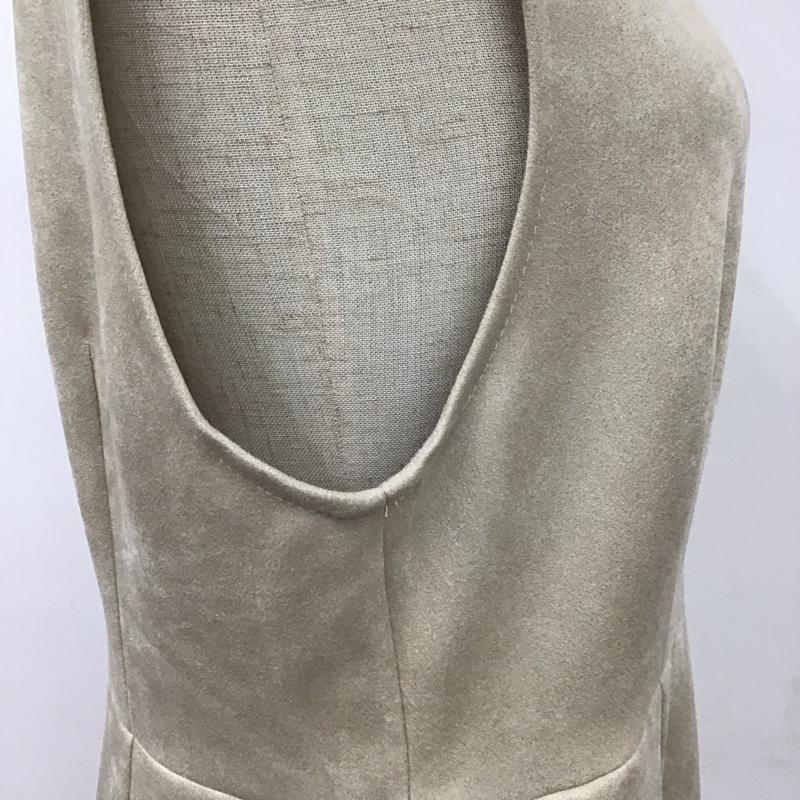 ザラ ZARA ワンピース ロングスカート 3046 837 712 ノースリーブ スリット M 無地 ベージュ / ベージュ /  レディース USED 古着 中古 10119617