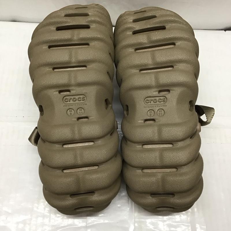 クロックス crocs サンダル サンダル 207937 ECHO CLOG エコー クロッグ M9 ロゴ、文字 茶 / ブラウン /  メンズ USED 古着 中古 10114533