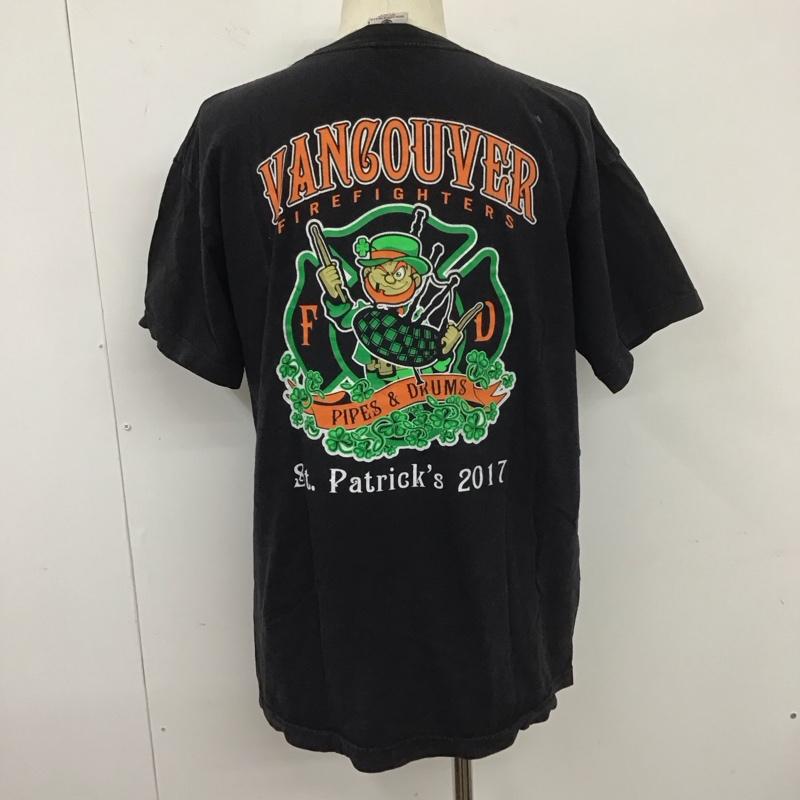 古着 USED Tシャツ 半袖 半袖カットソー プリントTシャツ クルーネックカットソー 古着 usa製 L プリント 黒 / ブラック /  メンズ USED 古着 中古 10111650