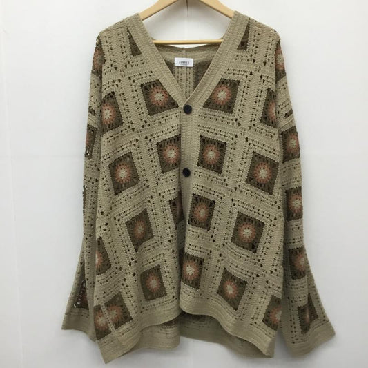 ジュンレッド JUNRed カーディガン 長袖 ANK-73000 クロシェルーズカーディガン L  茶 / ブラウン / X 桃 / ピンク /  メンズ USED 古着 中古 10140875