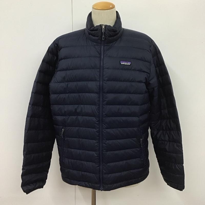 パタゴニア patagonia ジャケット、上着 ジャンパー、ブルゾン 84674 DownSweater ジップアップジャケット アウター カジュアルジャケット L 無地 紺 / ネイビー /  メンズ USED 古着 中古 10107734