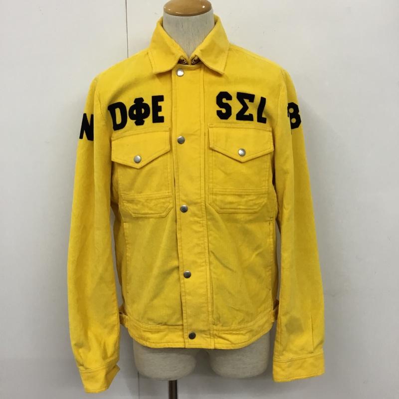 ディーゼル DIESEL ジャケット、上着 ジャケット、ブレザー コーデュロイジャケット ポケットジャケット カジュアルジャケット L ロゴ、文字 黄 / イエロー /  メンズ USED 古着 中古 10109497