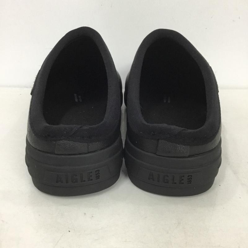 エーグル AIGLE カジュアルシューズ カジュアルシューズ ラバークロッグ ZZHNA86 レインシューズ 41 ロゴ、文字 黒 / ブラック /  メンズ USED 古着 中古 10142723