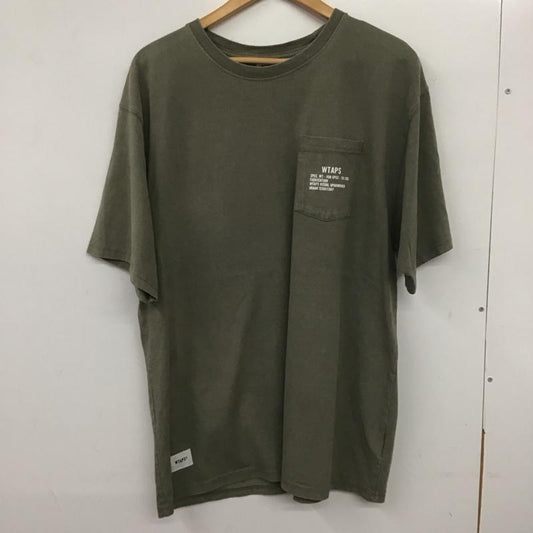 ダブルタップス WTAPS Tシャツ 半袖 半袖カットソー プリントTシャツ クルーネックカットソー 3 ロゴ、文字 カーキ / カーキ /  メンズ USED 古着 中古 10139742