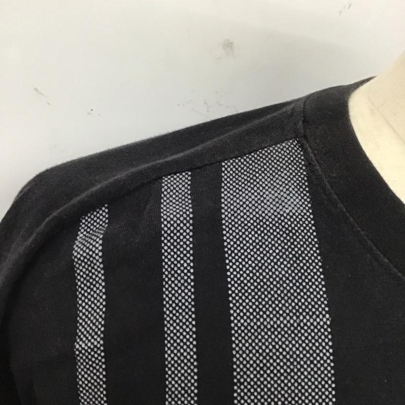 マリテフランソワジルボー MARITHEFRANCOISGIRBAUD Tシャツ 長袖 ロンT クルーネック XXL ロゴ、文字 黒 / ブラック /  メンズ USED 古着 中古 10112679