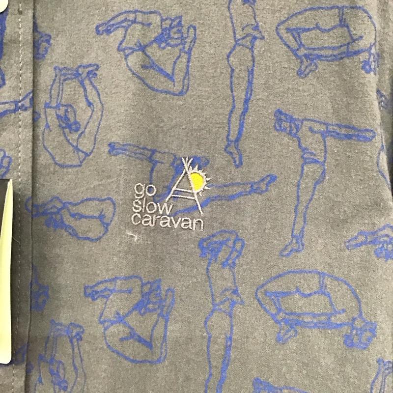 ゴースローキャラバン go slow caravan シャツ、ブラウス 長袖 340231 長袖シャツ プリントシャツ 5 プリント 灰 / グレー /  メンズ USED 古着 中古 10138198