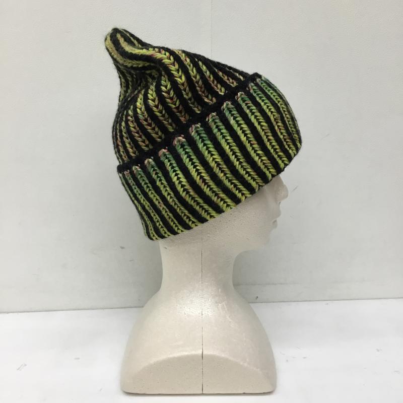 ディーゼル DIESEL 帽子 ニット帽 ユニセックス FREE  黒 / ブラック / X 緑 / グリーン / X 桃 / ピンク /  メンズ USED 古着 中古 10140572