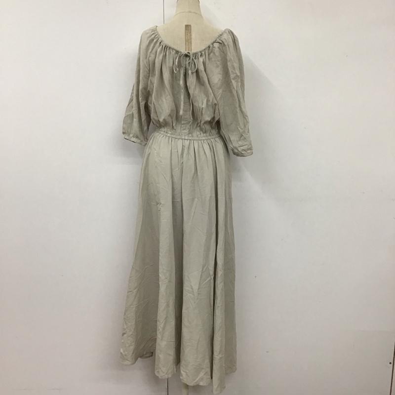 ラウアー LAUIR ワンピース ロングスカート ギャザー M 無地 灰 / グレー /  レディース USED 古着 中古 10115335