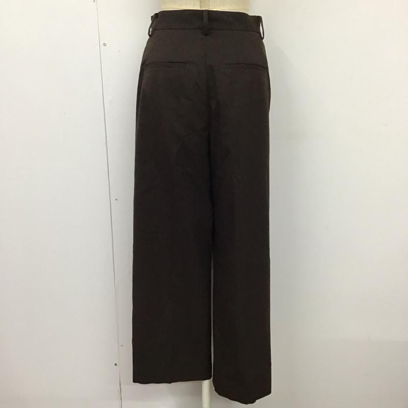 ビューティアンドユースユナイテッドアローズ BEAUTY&YOUTH UNITED ARROWS パンツ スラックス 1614-299-6120 ウールライク タック ストレートパンツ S 無地 ダークブラウン / ダークブラウン /  レディース USED 古着 中古 10114420