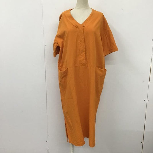アビトーキョー ABITOKYO ワンピース ひざ丈スカート FREE 無地 橙 / オレンジ /  レディース USED 古着 中古 10106129