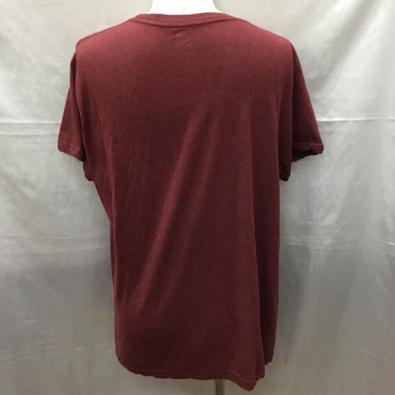 リー Lee Tシャツ 半袖 クルーネック XXL 無地 えんじ / ワインレッド /  メンズ USED 古着 中古 10115515