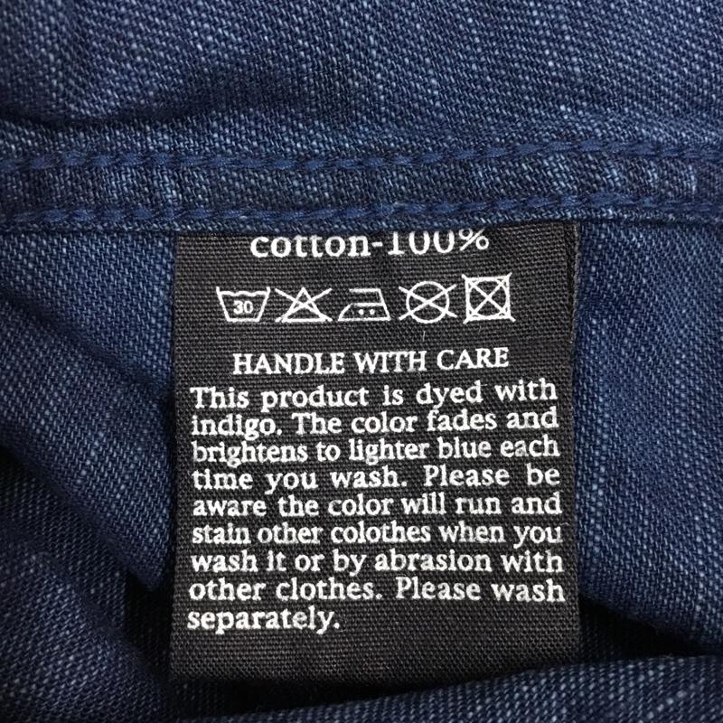 フォーティーファイブアールピーエム 45RPM シャツ、ブラウス 長袖 インディゴ染め 3 ワンポイント インディゴ / インディゴ /  メンズ USED 古着 中古 10118970