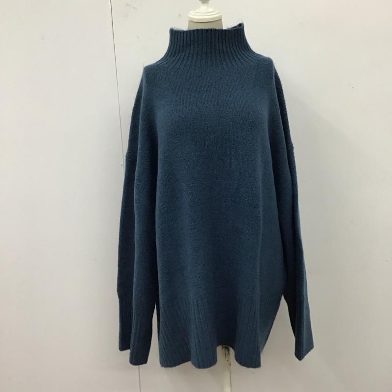 ジーナシス JEANASIS ニット、セーター 長袖 js063558mc FREE 無地 青 / ブルー /  レディース USED 古着 中古 10120268