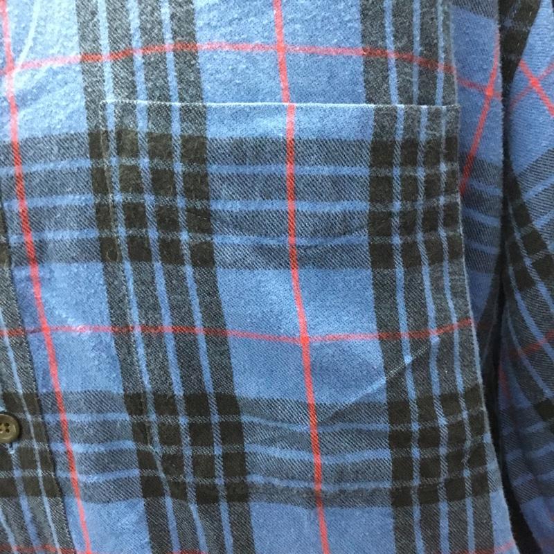 エルエルビーン L.L.Bean シャツ、ブラウス 長袖 228061 ボタンダウン XL チェック 青 / ブルー / X 黒 / ブラック / X 赤 / レッド /  メンズ USED 古着 中古 10116096