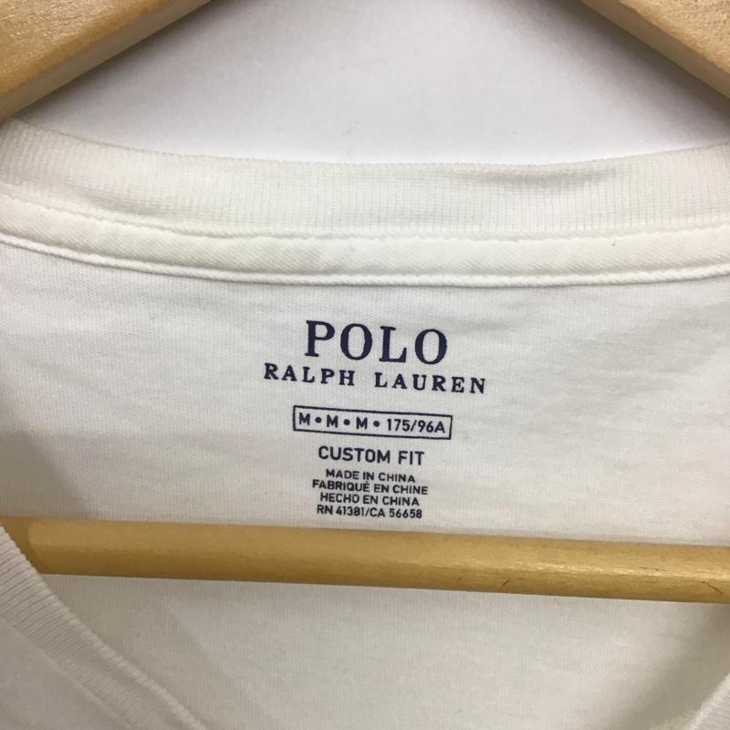 ポロラルフローレン POLO RALPH LAUREN Tシャツ 半袖 半袖カットソー プリントTシャツ クルーネックカットソー M ロゴ、文字 白 / ホワイト /  メンズ USED 古着 中古 10131507