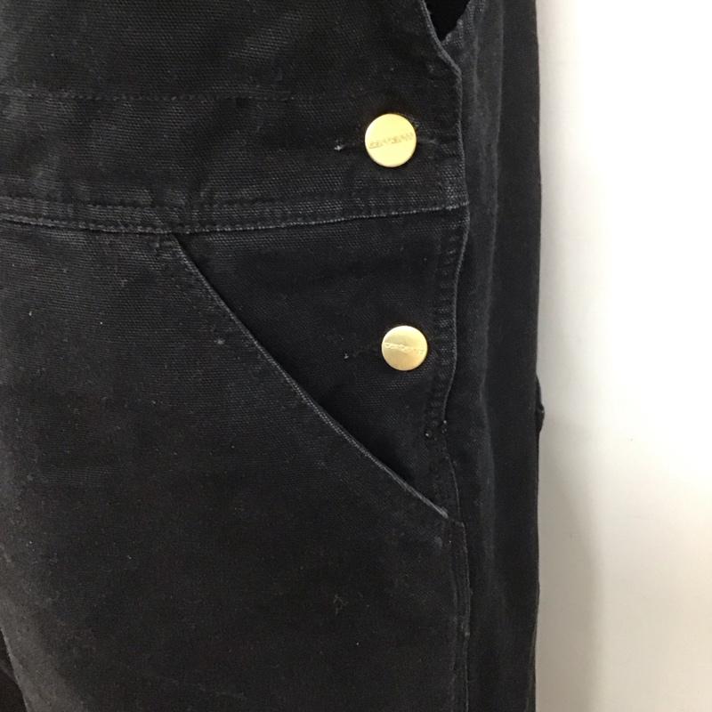 カーハート Carhartt サロペット・オーバーオール サロペット、オーバーオール I026462 BIB OVERALL 36×32 ロゴ、文字 黒 / ブラック /  レディース USED 古着 中古 10112924