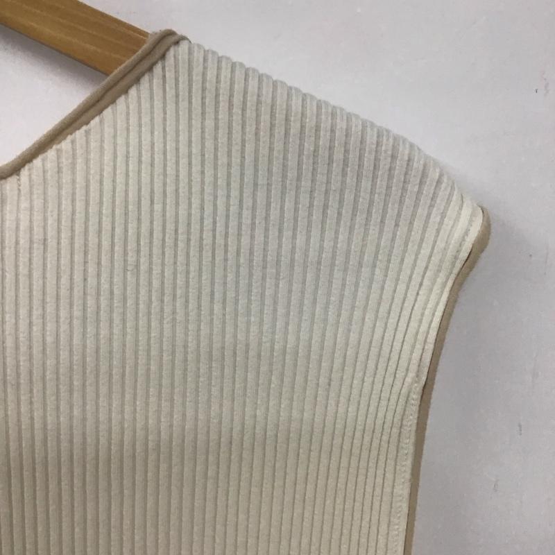 ノーリーズ NOLLEY S ベスト ベスト 1-0035-2-03-010 カットベスト サイドリボン 38 無地 アイボリー / アイボリー /  レディース USED 古着 中古 10142145