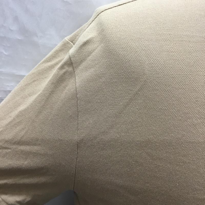 ラコステ LACOSTE ポロシャツ 半袖 半袖ポロシャツ カラーシャツ 半袖カットソー S ロゴ、文字 ベージュ / ベージュ /  メンズ USED 古着 中古 10115748