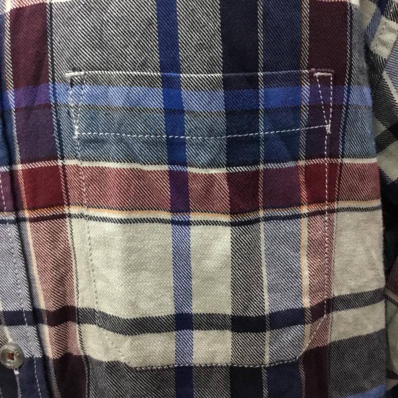 エディーバウアー Eddie Bauer シャツ、ブラウス 長袖 ボタンダウン 胸ポケット L チェック マルチカラー / マルチカラー /  メンズ USED 古着 中古 10116100