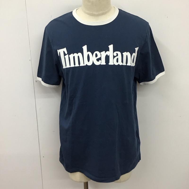 ティンバーランド Timberland Tシャツ 半袖 半袖カットソー プリントTシャツ クルーネックカットソー XL ロゴ、文字 紺 / ネイビー /  メンズ USED 古着 中古 10115290