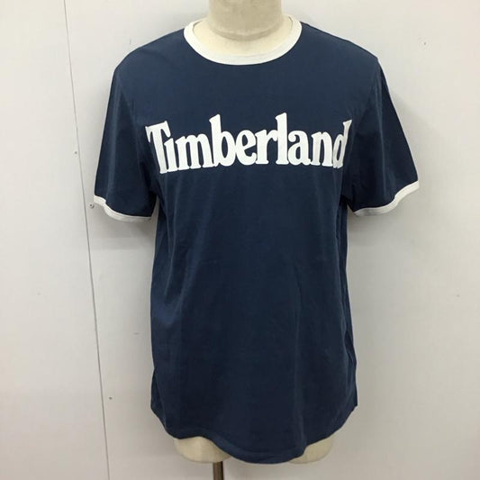 ティンバーランド Timberland Tシャツ 半袖 半袖カットソー プリントTシャツ クルーネックカットソー XL ロゴ、文字 紺 / ネイビー /  メンズ USED 古着 中古 10115290