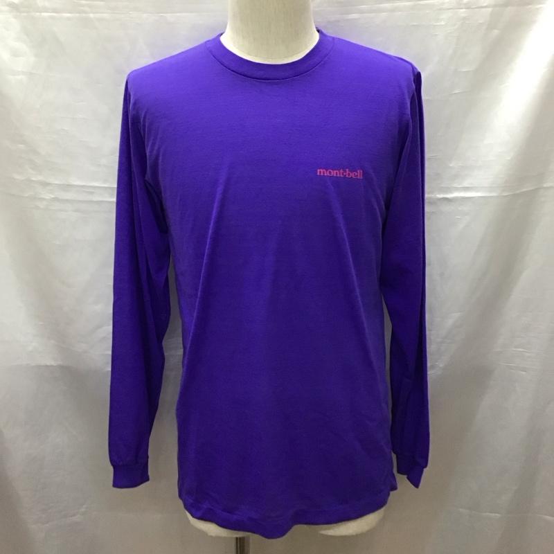 モンベル mont-bell Tシャツ 長袖 M ロゴ、文字 紫 / パープル /  メンズ USED 古着 中古 10122041
