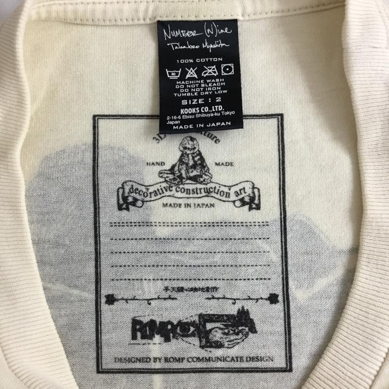 ナンバーナイン NUMBER (N)INE Tシャツ 半袖 クルーネック 2 ロゴ、文字 ベージュ / ベージュ /  メンズ USED 古着 中古 10119786