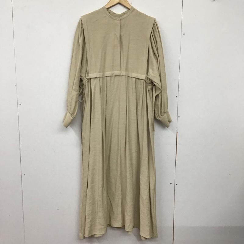 アパートバイローリーズ apart by lowrys ワンピース ロングスカート 長袖ロングワンピース ノーカラーシャツワンピース フレアスカート FREE 無地 ベージュ / ベージュ /  レディース USED 古着 中古 10142041