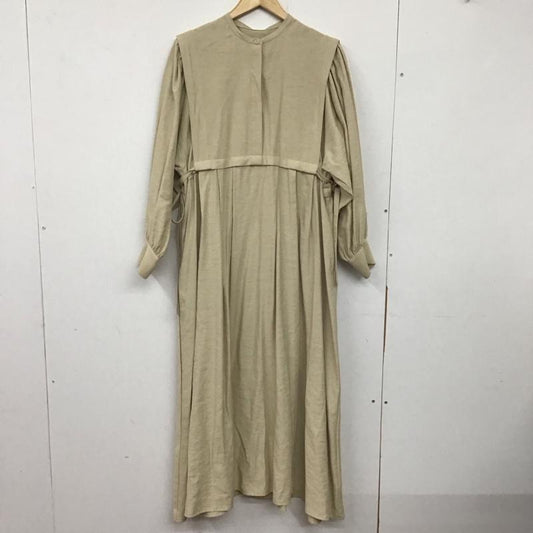 アパートバイローリーズ apart by lowrys ワンピース ロングスカート 長袖ロングワンピース ノーカラーシャツワンピース フレアスカート FREE 無地 ベージュ / ベージュ /  レディース USED 古着 中古 10142041