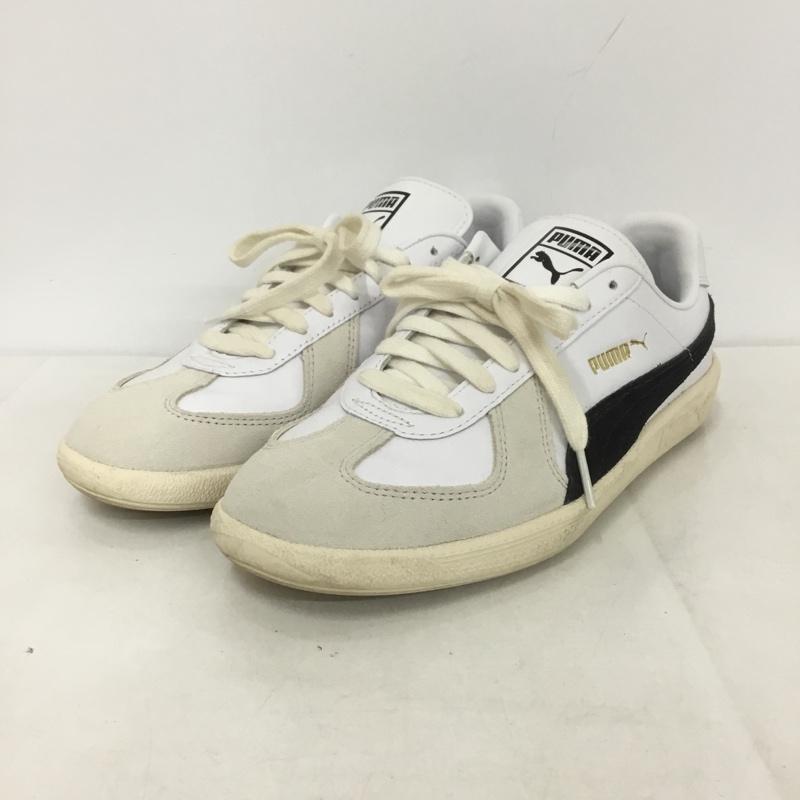 プーマ PUMA スニーカー スニーカー 386607-01 ARMY TRAINER 24.5cm 24.5cm ロゴ、文字 白 / ホワイト / X 黒 / ブラック / X 灰 / グレー /  レディース USED 古着 中古 10140405
