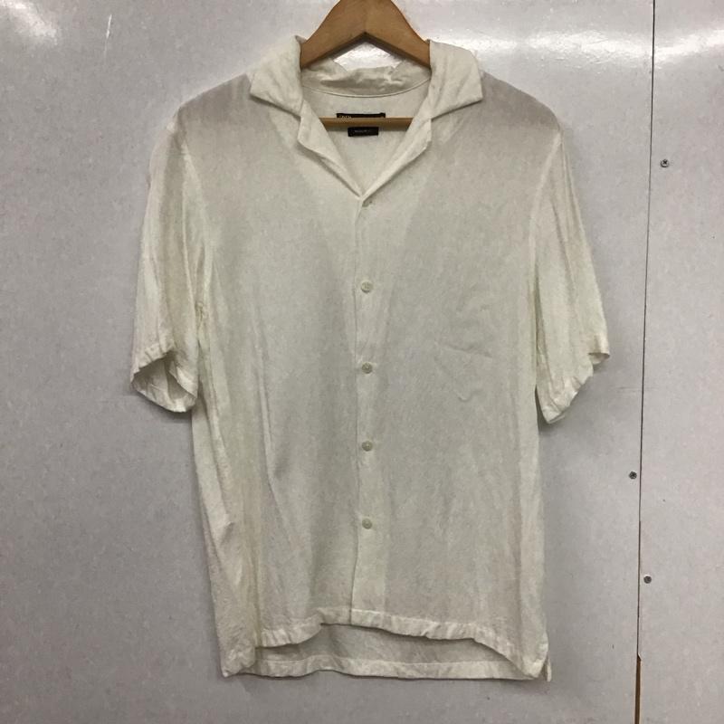 ザラ ZARA シャツ、ブラウス 半袖 半袖シャツ 無地シャツ カラーシャツ S 無地 白 / ホワイト /  メンズ USED 古着 中古 10132700