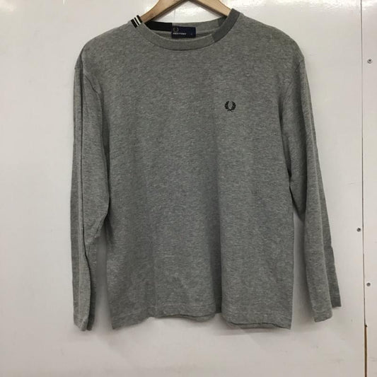 フレッドペリー FRED PERRY Tシャツ 長袖 S 無地 灰 / グレー /  メンズ USED 古着 中古 10134470
