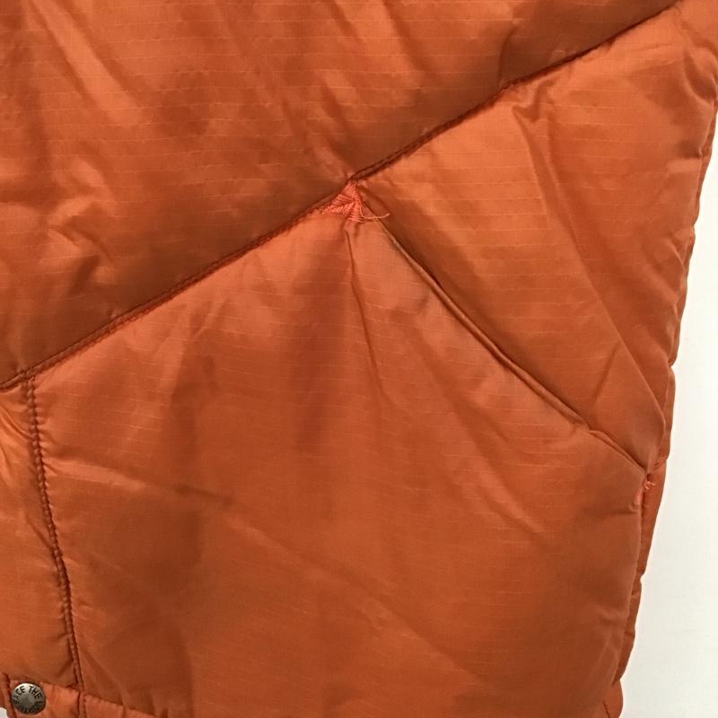 ザノースフェイス THE NORTH FACE ベスト ベスト ダウンベスト ノースリーブ 前ボタン 70s 80s L 無地 橙 / オレンジ /  メンズ USED 古着 中古 10129873