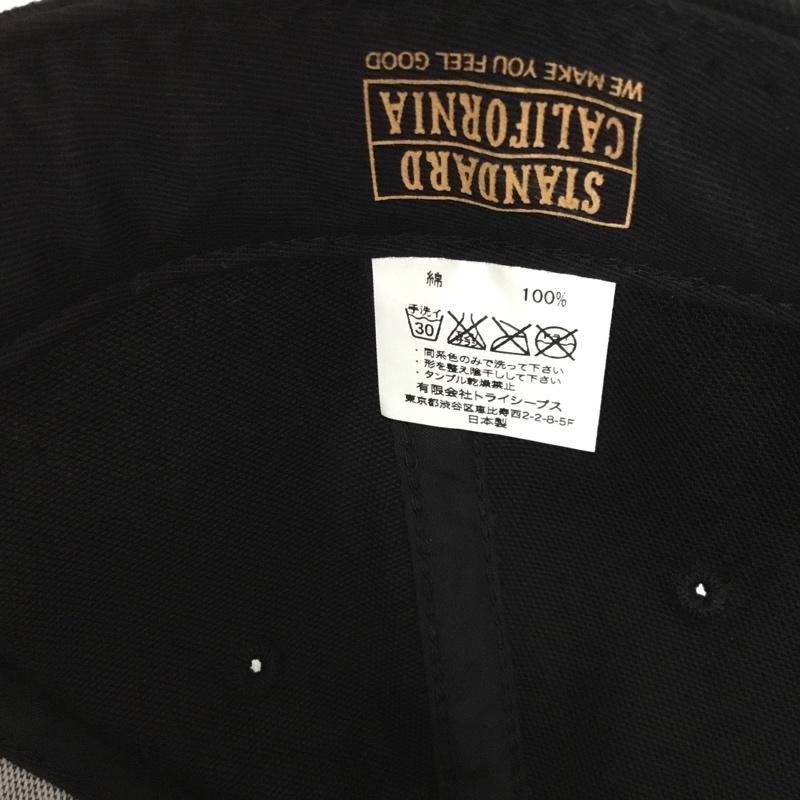 スタンダード カリフォルニア STANDARD CALIFORNIA 帽子 キャップ ロゴ ワッペン コットン ロゴ、文字 黒 / ブラック /  メンズ USED 古着 中古 10130416