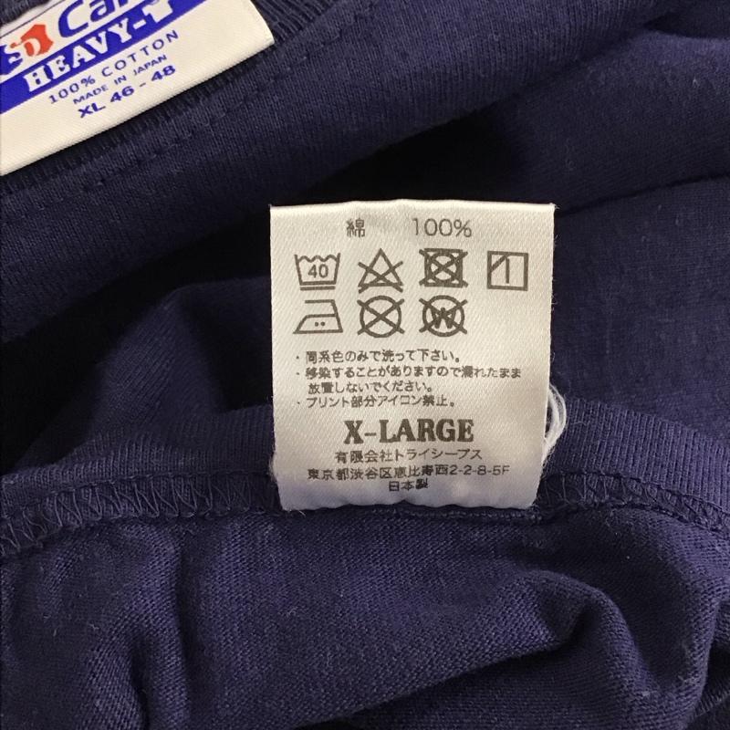 スタンダード カリフォルニア STANDARD CALIFORNIA Tシャツ 半袖 半袖カットソー プリントTシャツ クルーネックカットソー XL ロゴ、文字 紺 / ネイビー /  メンズ USED 古着 中古 10137521