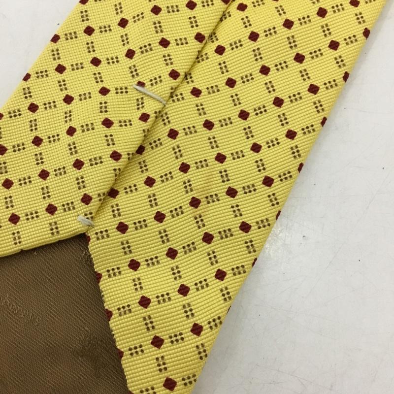 バーバリーズ BURBERRYS ネクタイ ネクタイ シルク 総柄 黄 / イエロー /  メンズ USED 古着 中古 10144335