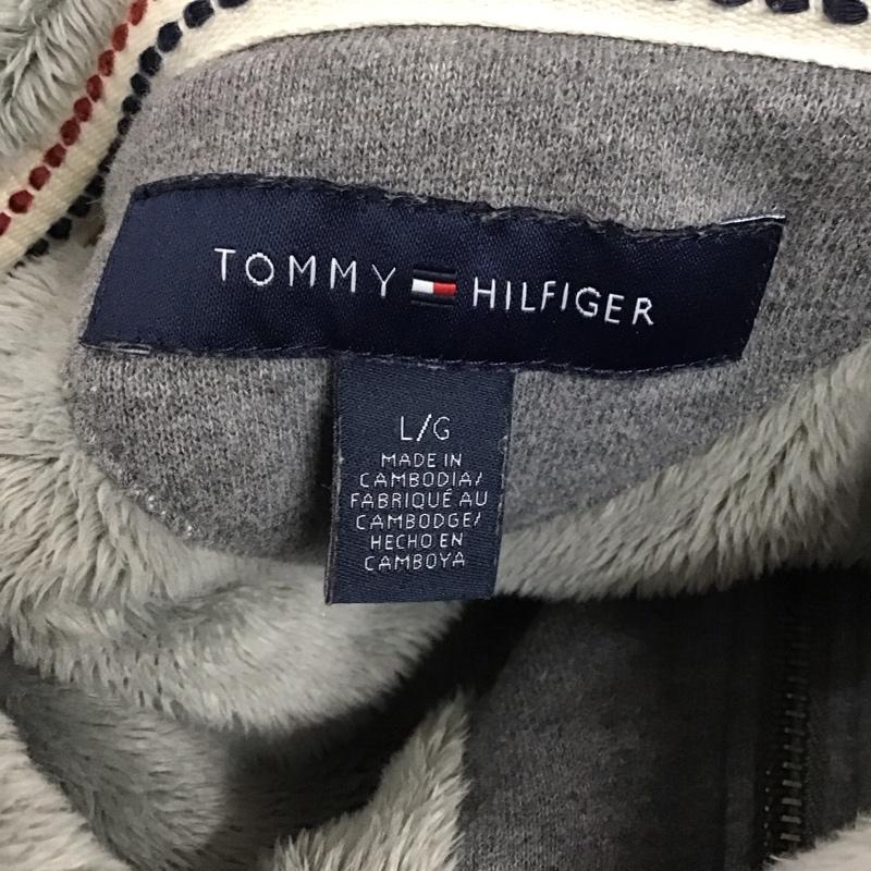トミーヒルフィガー TOMMY HILFIGER パーカー 長袖 L 無地 灰 / グレー /  メンズ USED 古着 中古 10124058