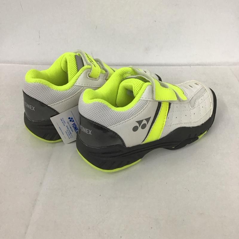ヨネックス YONEX シューズ シューズ SHT-JR17 パワークッションジュニア17 テニスシューズ 19.0cm 無地 白 / ホワイト / X 黄 / イエロー /  ガールズ USED 古着 中古 10135285