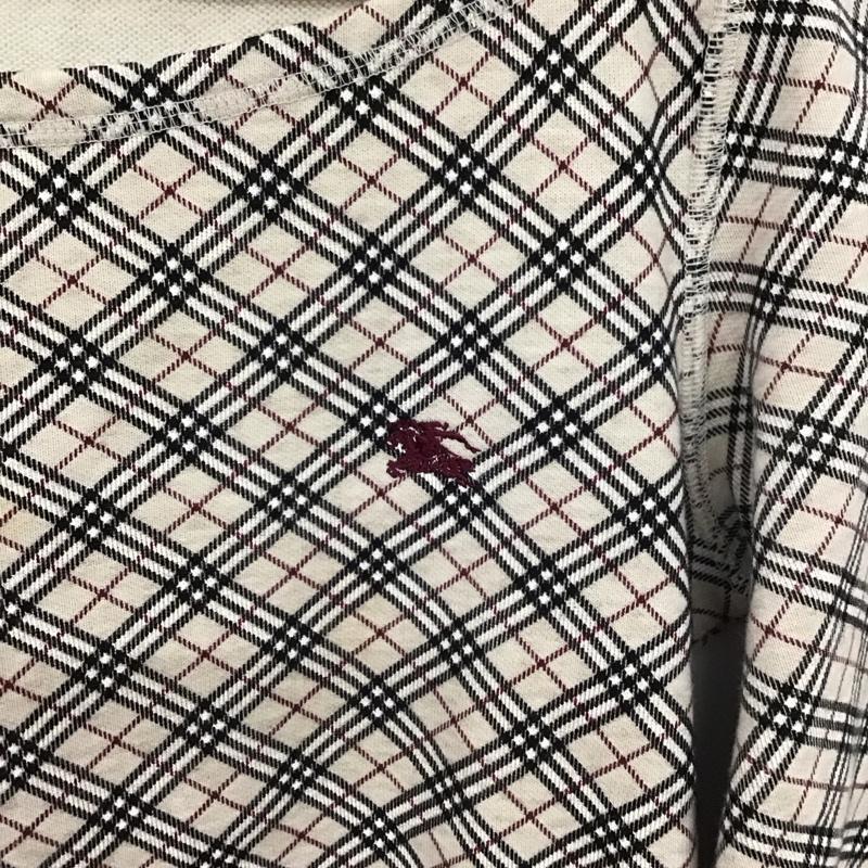 バーバリーブルーレーベル BURBERRY BLUE LABEL カットソー 七分袖 FAF20-657 ノバチェック ポケット付き 38 ワンポイント ベージュ / ベージュ / X 黒 / ブラック / X 赤 / レッド / X 白 / ホワイト /  レディース USED 古着 中古 10150829